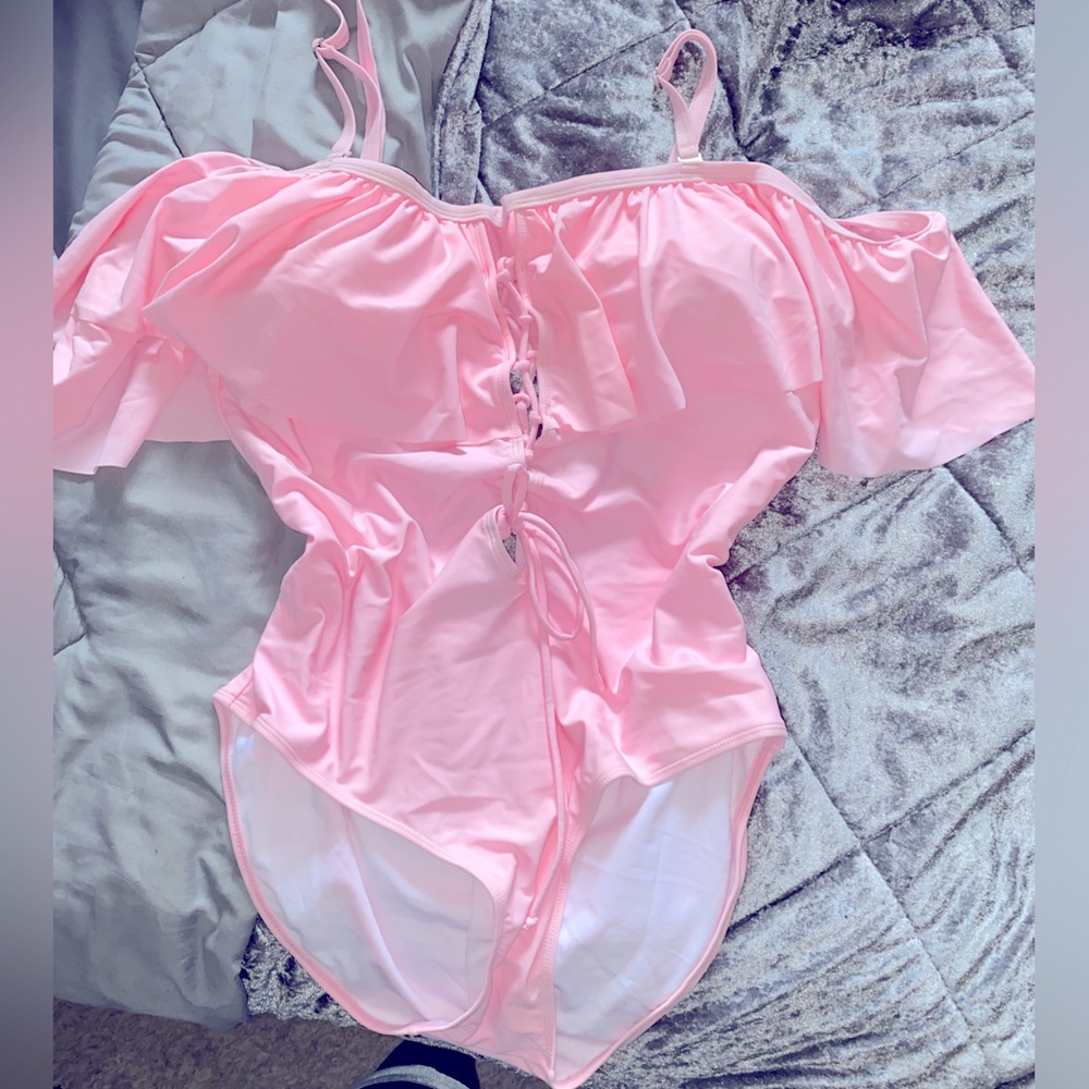 Pink One Piece Swimsuit.